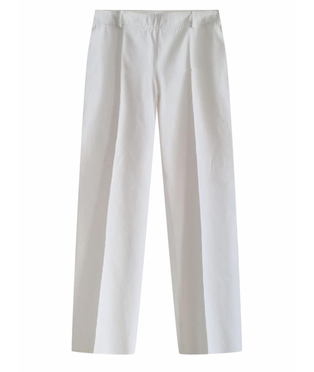 VALENTINO Белые льняные брюки широкие, фото 1