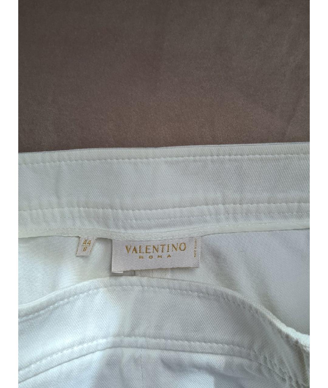 VALENTINO Белые льняные брюки широкие, фото 3