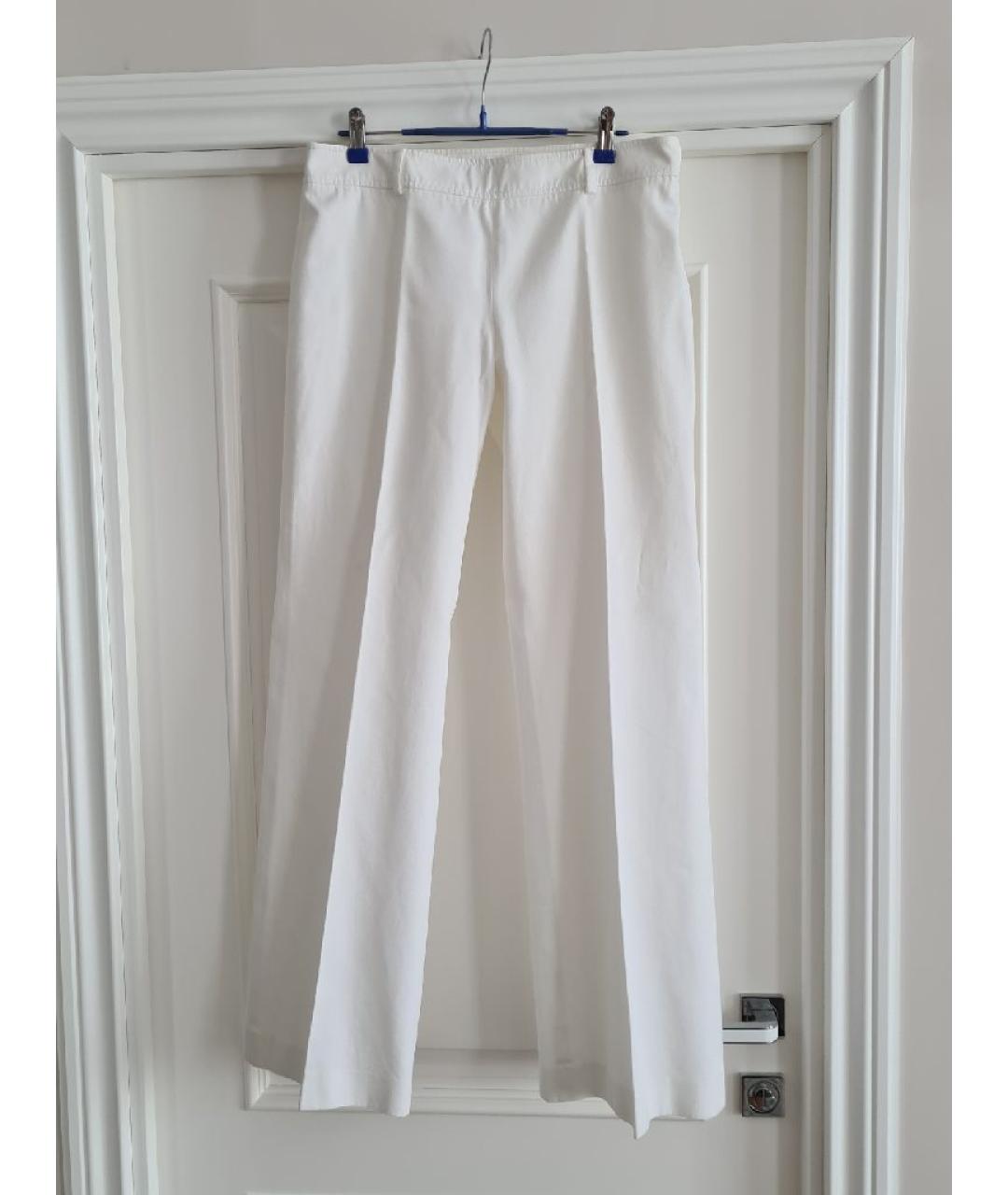 VALENTINO Белые льняные брюки широкие, фото 5