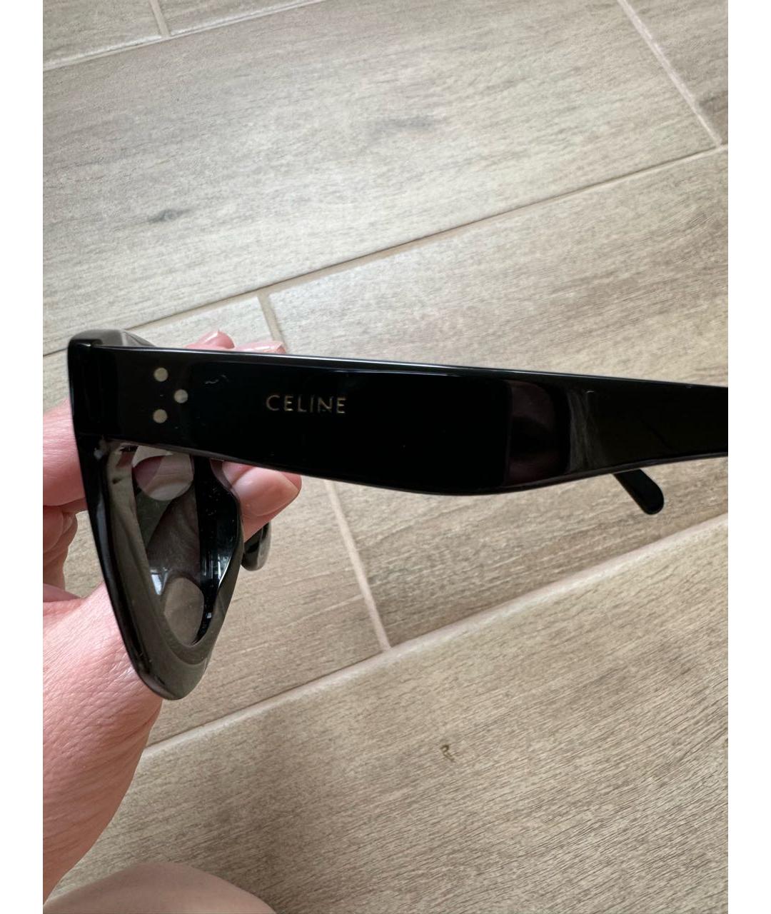 CELINE PRE-OWNED Черные пластиковые солнцезащитные очки, фото 6