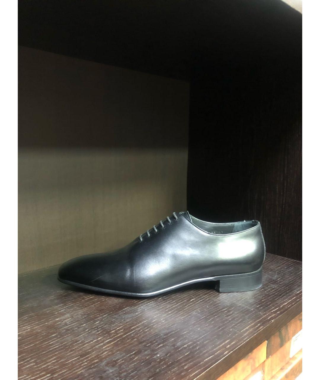 STEFANO RICCI Черные кожаные туфли, фото 5