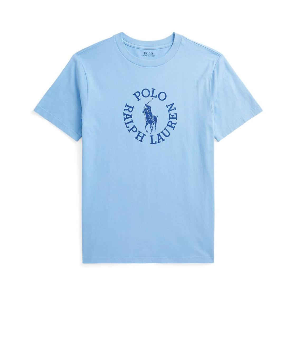 POLO RALPH LAUREN Голубая хлопковая детская футболка, фото 1