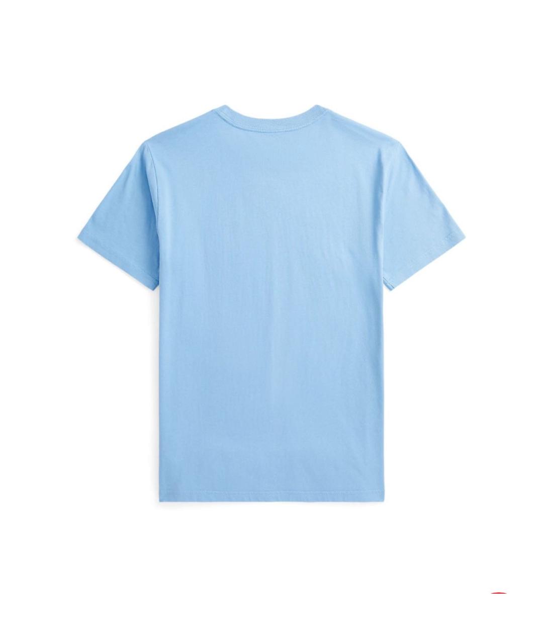 POLO RALPH LAUREN Голубая хлопковая детская футболка, фото 2