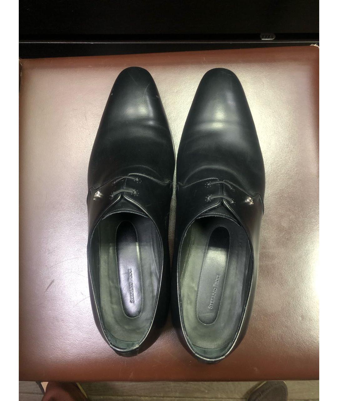 STEFANO RICCI Черные кожаные туфли, фото 3