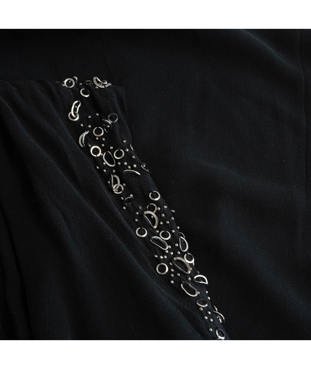 HELMUT LANG Черное шелковое повседневное платье, фото 4