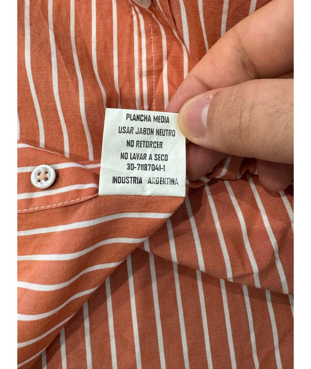 CHRISTIAN DIOR PRE-OWNED Оранжевая хлопко-полиэстеровая кэжуал рубашка, фото 6