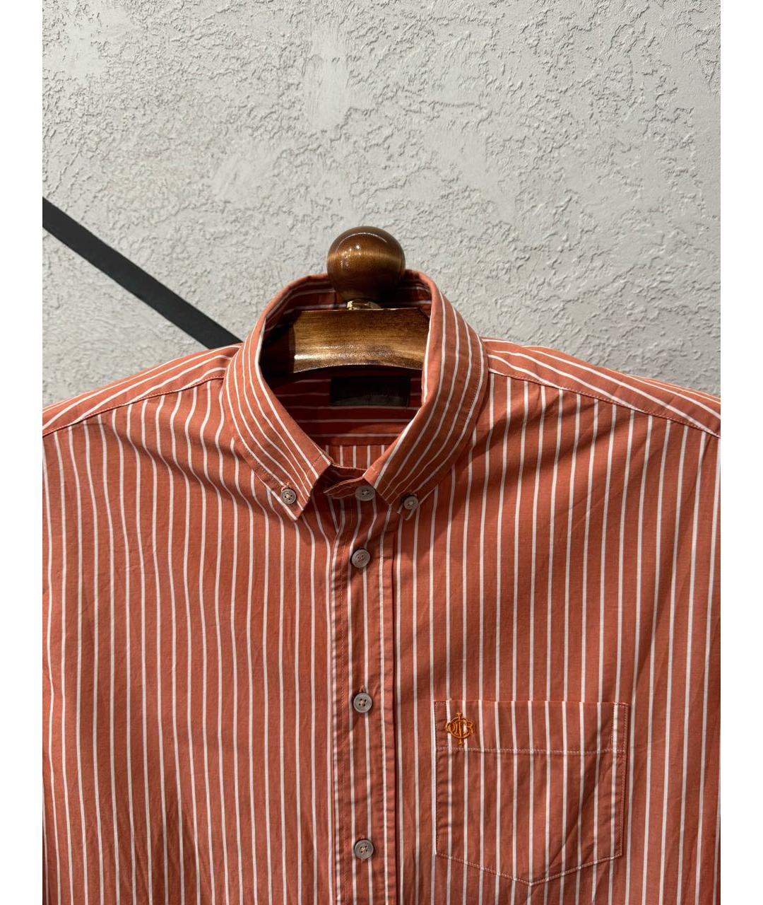 CHRISTIAN DIOR Оранжевая хлопко-полиэстеровая кэжуал рубашка, фото 2