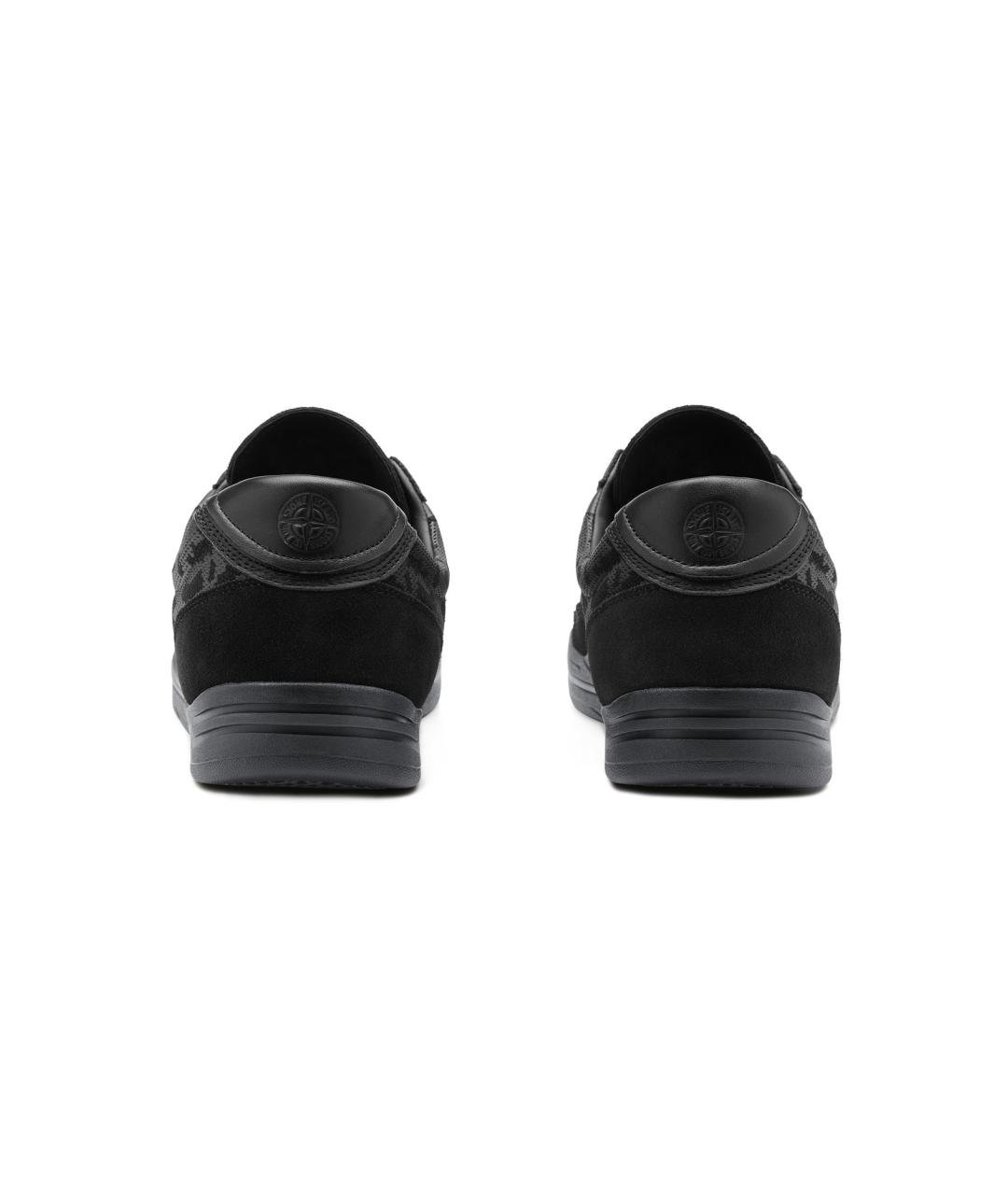 STONE ISLAND Черные текстильные низкие кроссовки / кеды, фото 4