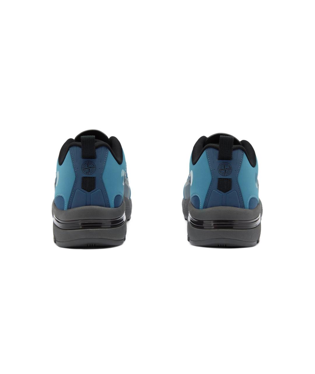 STONE ISLAND Синие синтетические низкие кроссовки / кеды, фото 3