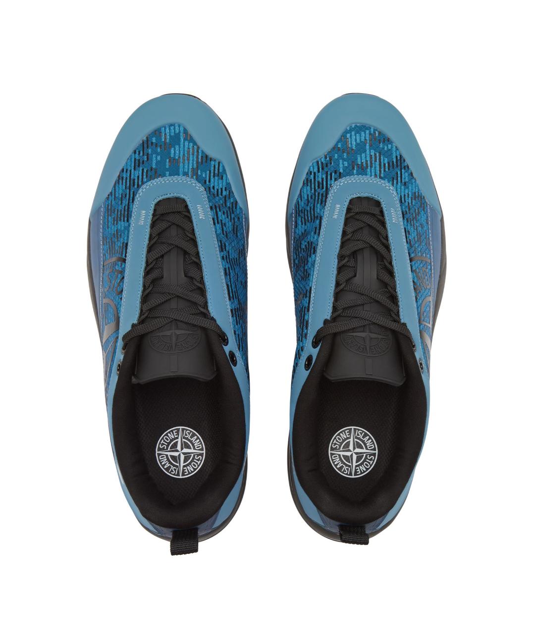 STONE ISLAND Синие синтетические низкие кроссовки / кеды, фото 2