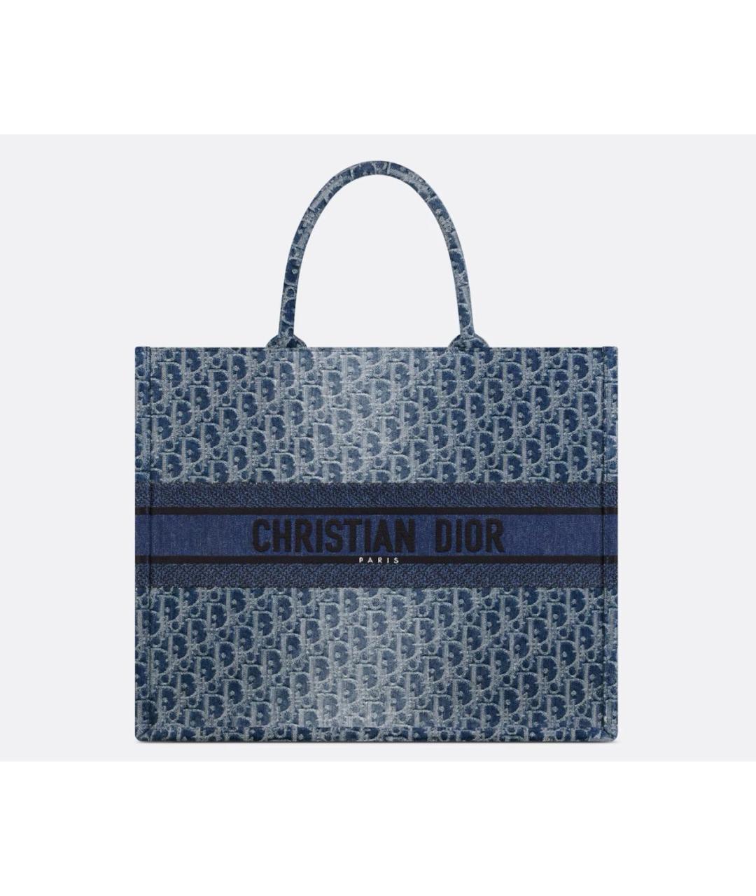 CHRISTIAN DIOR PRE-OWNED Синяя деним сумка тоут, фото 5