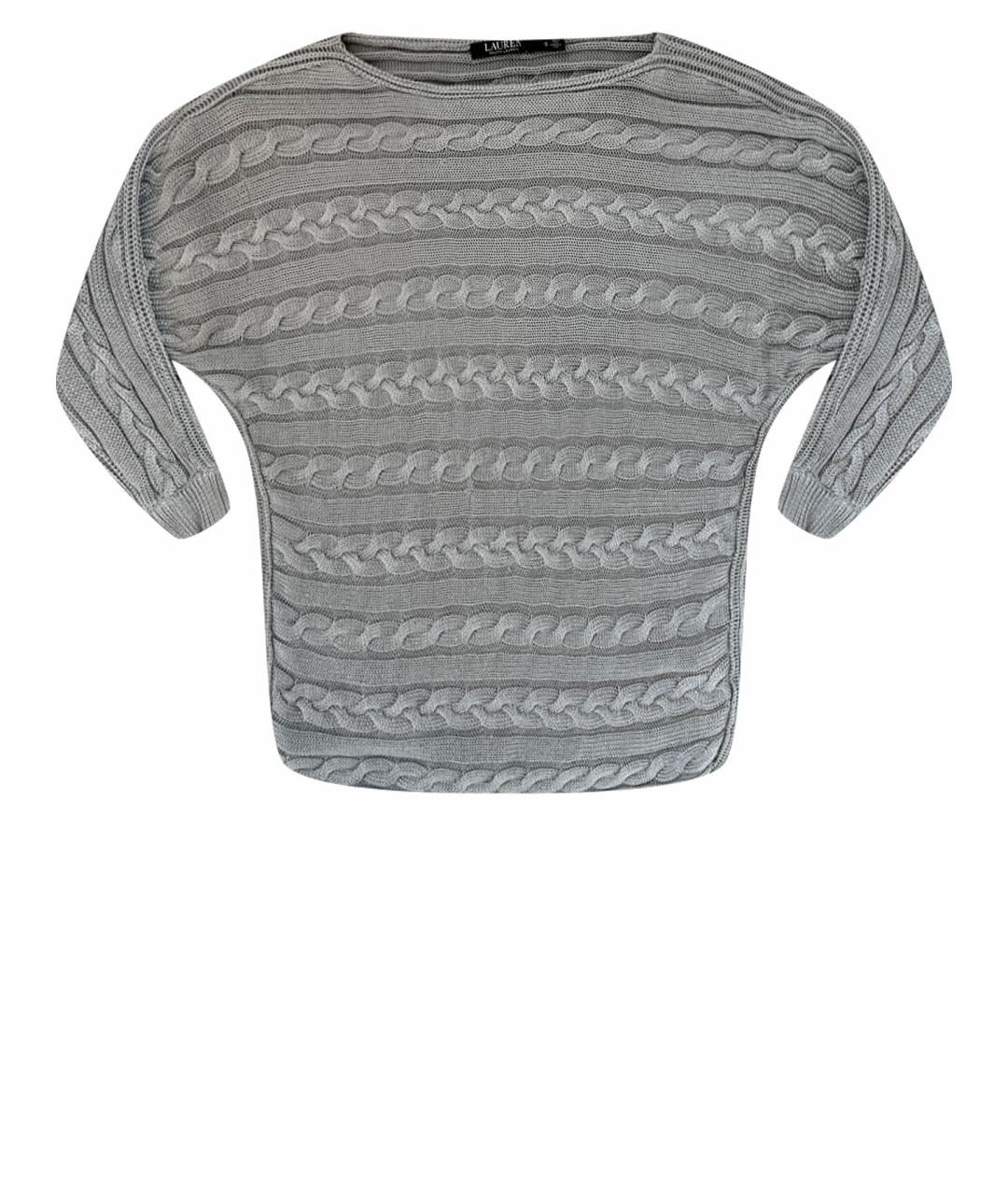 RALPH LAUREN Серый вискозный джемпер / свитер, фото 1
