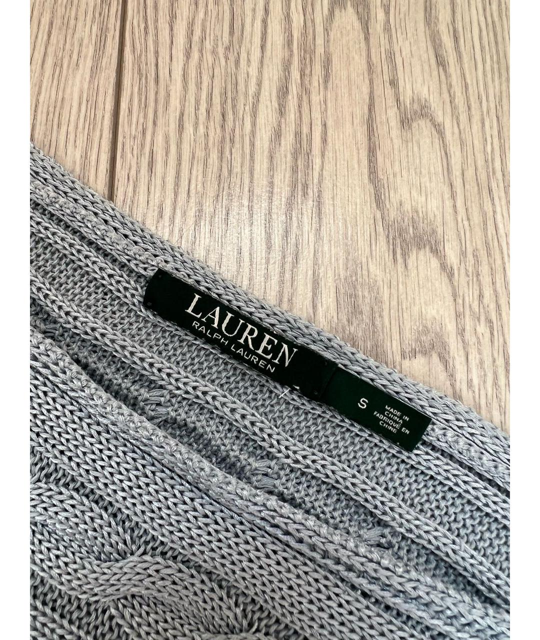 RALPH LAUREN Серый вискозный джемпер / свитер, фото 3