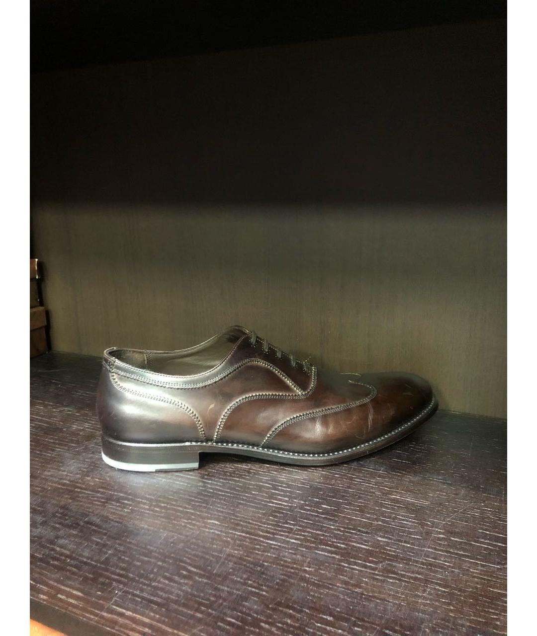 STEFANO RICCI Коричневые кожаные туфли, фото 5
