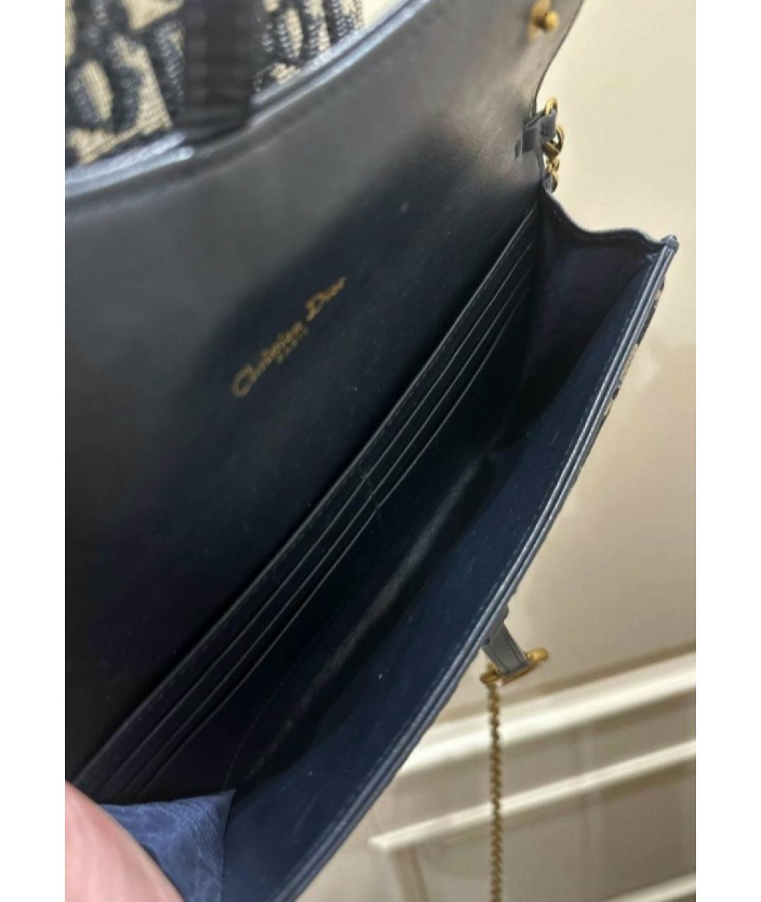 CHRISTIAN DIOR PRE-OWNED Синий кожаный кошелек, фото 4