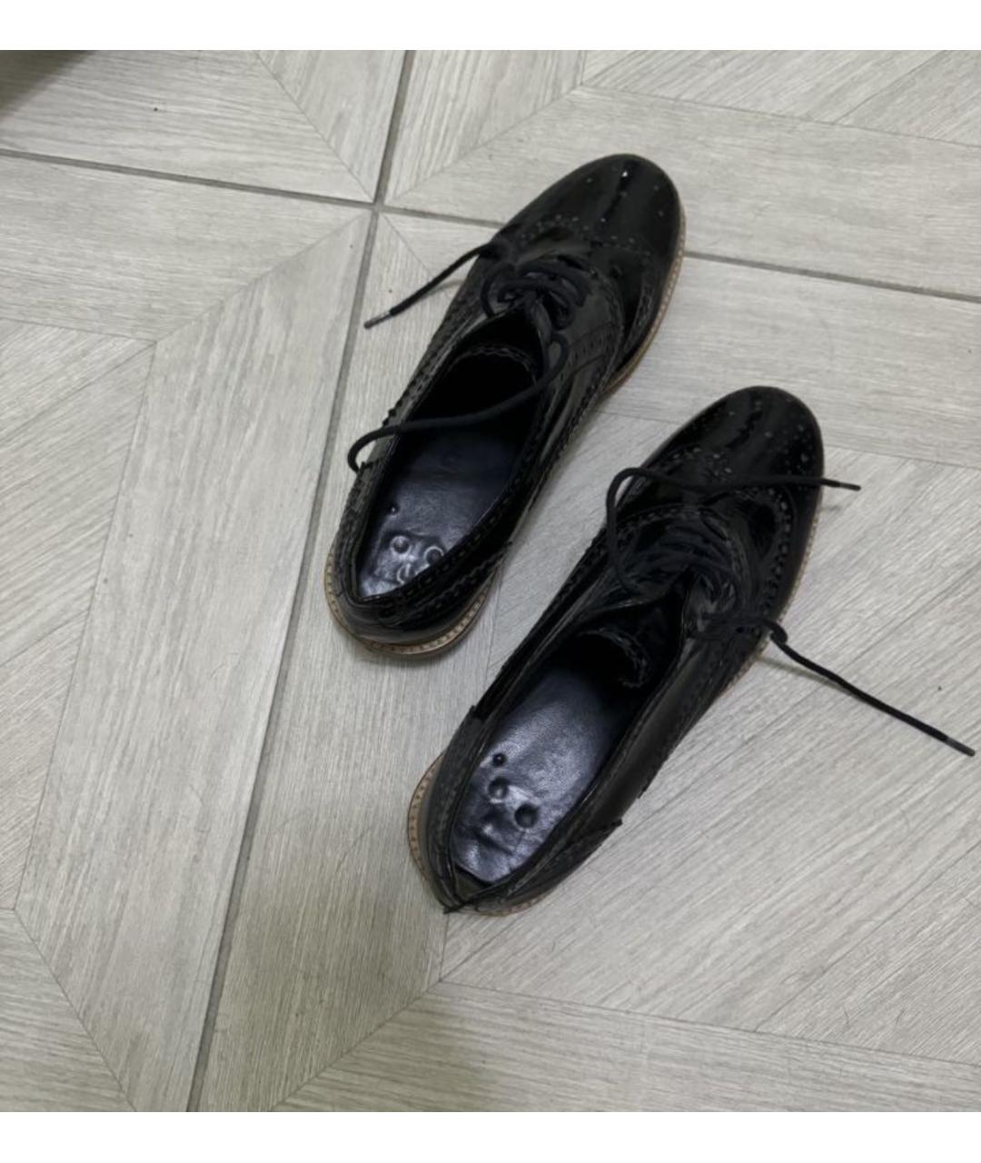 JIL SANDER Черные ботинки из лакированной кожи, фото 3