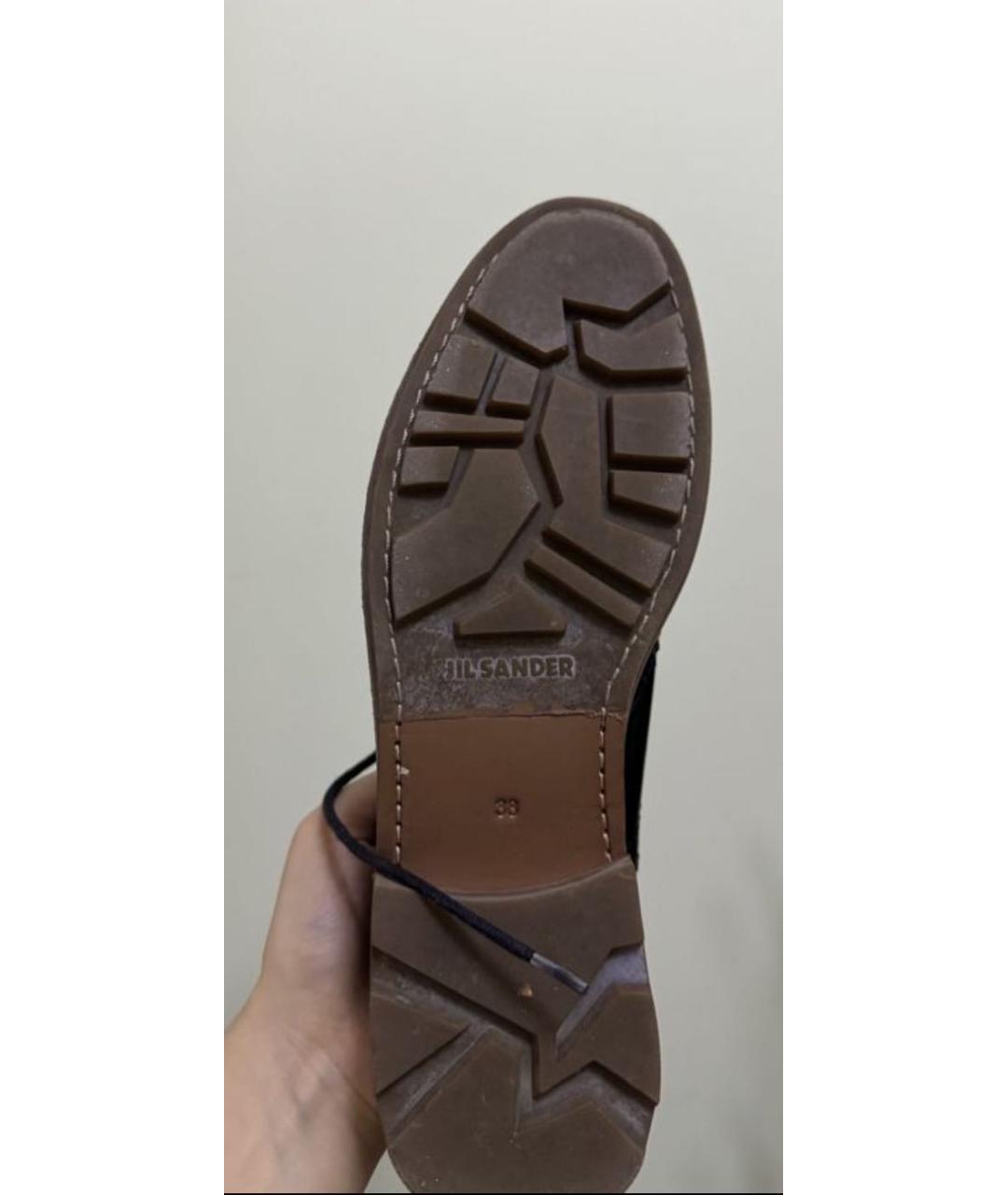 JIL SANDER Черные ботинки из лакированной кожи, фото 4