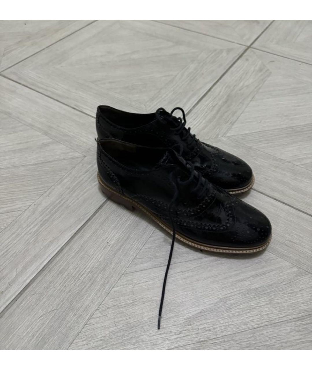 JIL SANDER Черные ботинки из лакированной кожи, фото 6