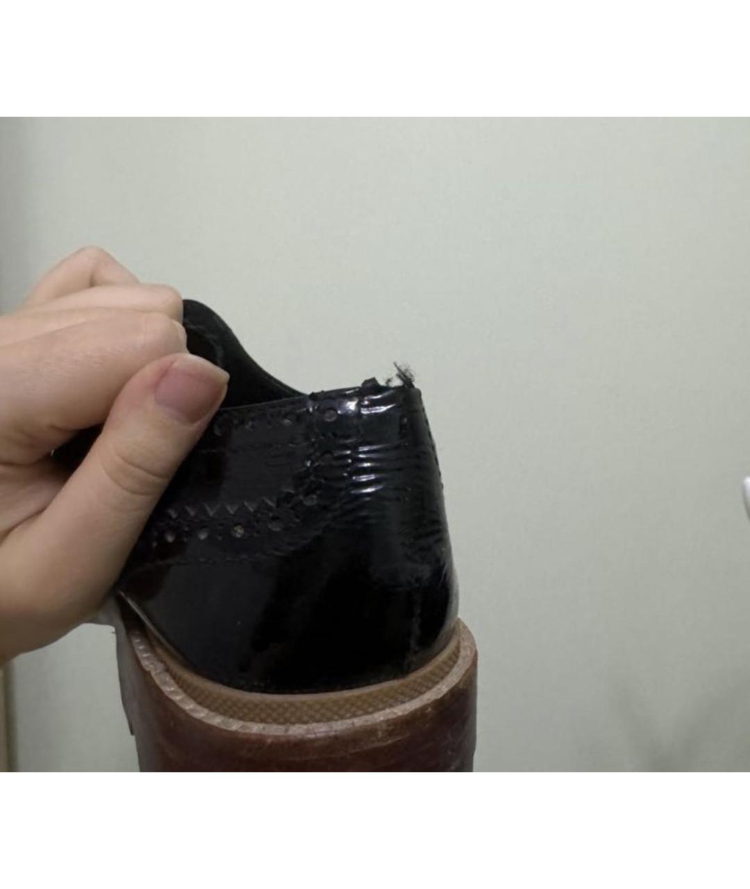 JIL SANDER Черные ботинки из лакированной кожи, фото 5