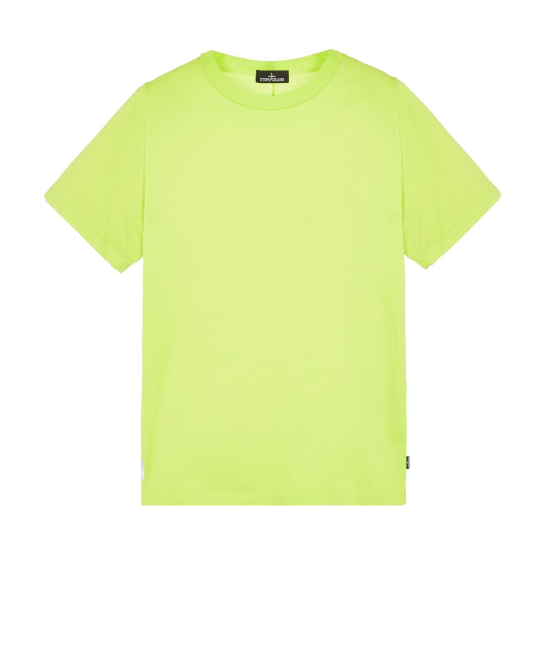 STONE ISLAND Зеленая хлопковая футболка, фото 1