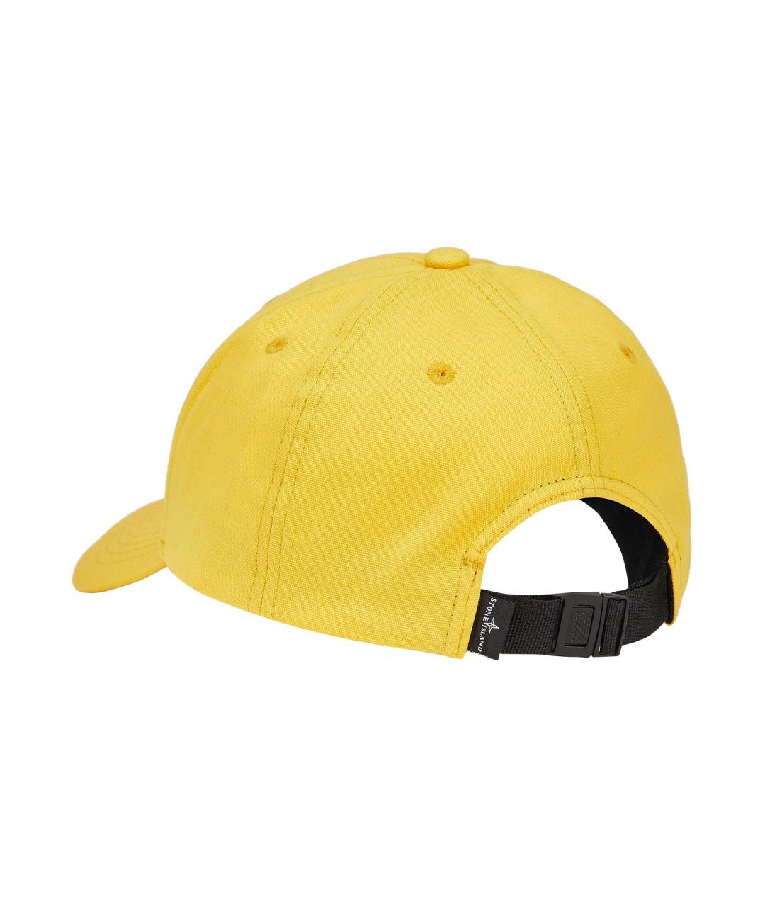 STONE ISLAND Желтая хлопковая кепка/бейсболка, фото 2
