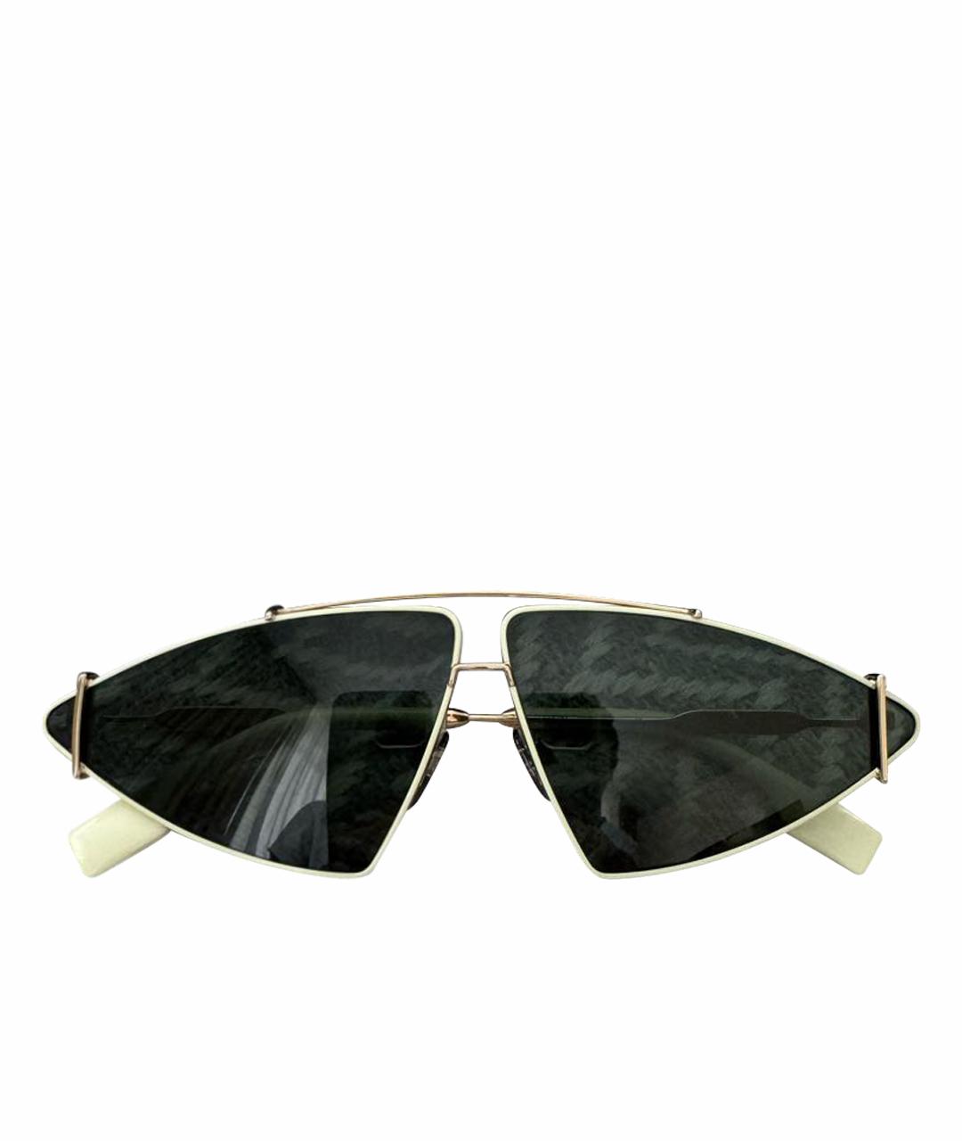 BURBERRY Золотые металлические солнцезащитные очки, фото 1
