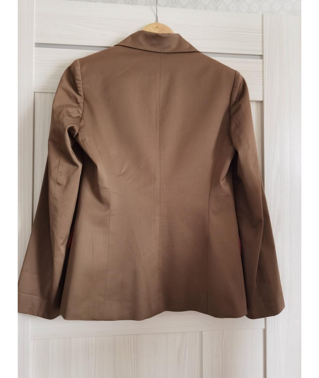 KITON Коричневый шелковый жакет/пиджак, фото 2