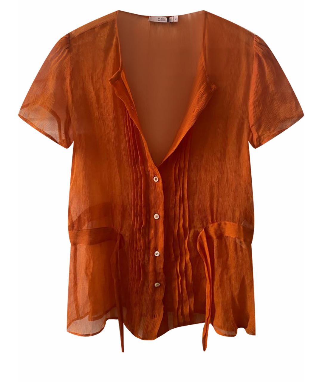 RED VALENTINO Оранжевая шелковая блузы, фото 1