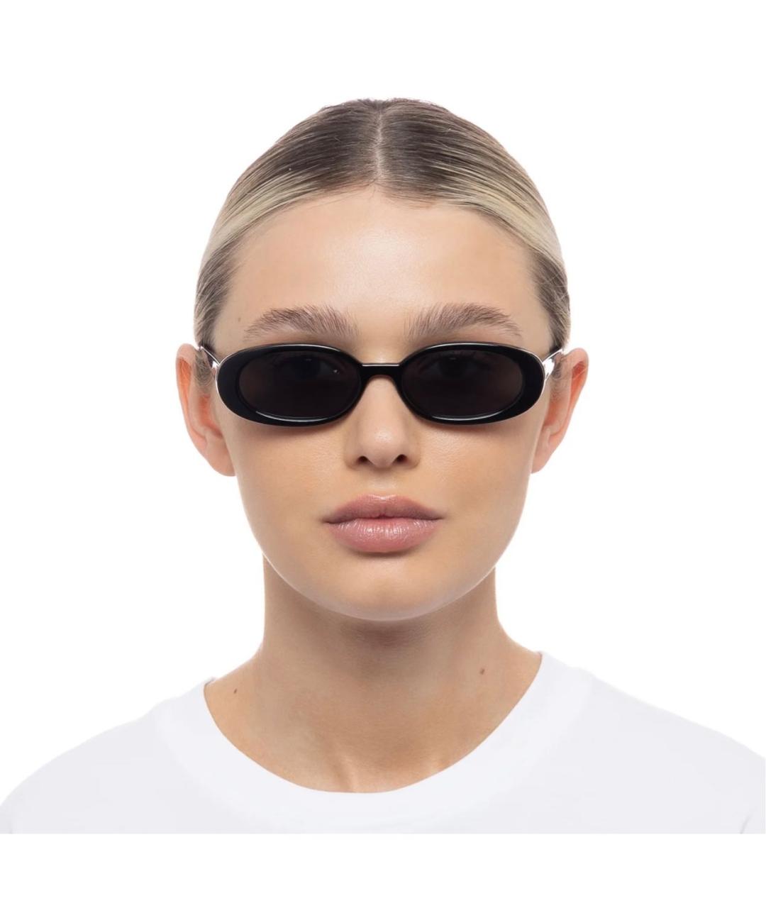 LE SPECS Черные пластиковые солнцезащитные очки, фото 2