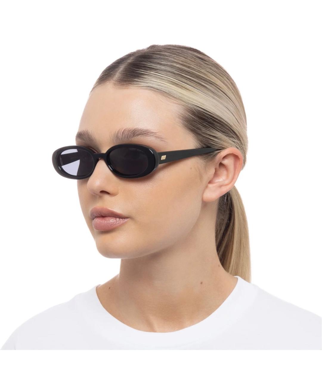 LE SPECS Черные пластиковые солнцезащитные очки, фото 3