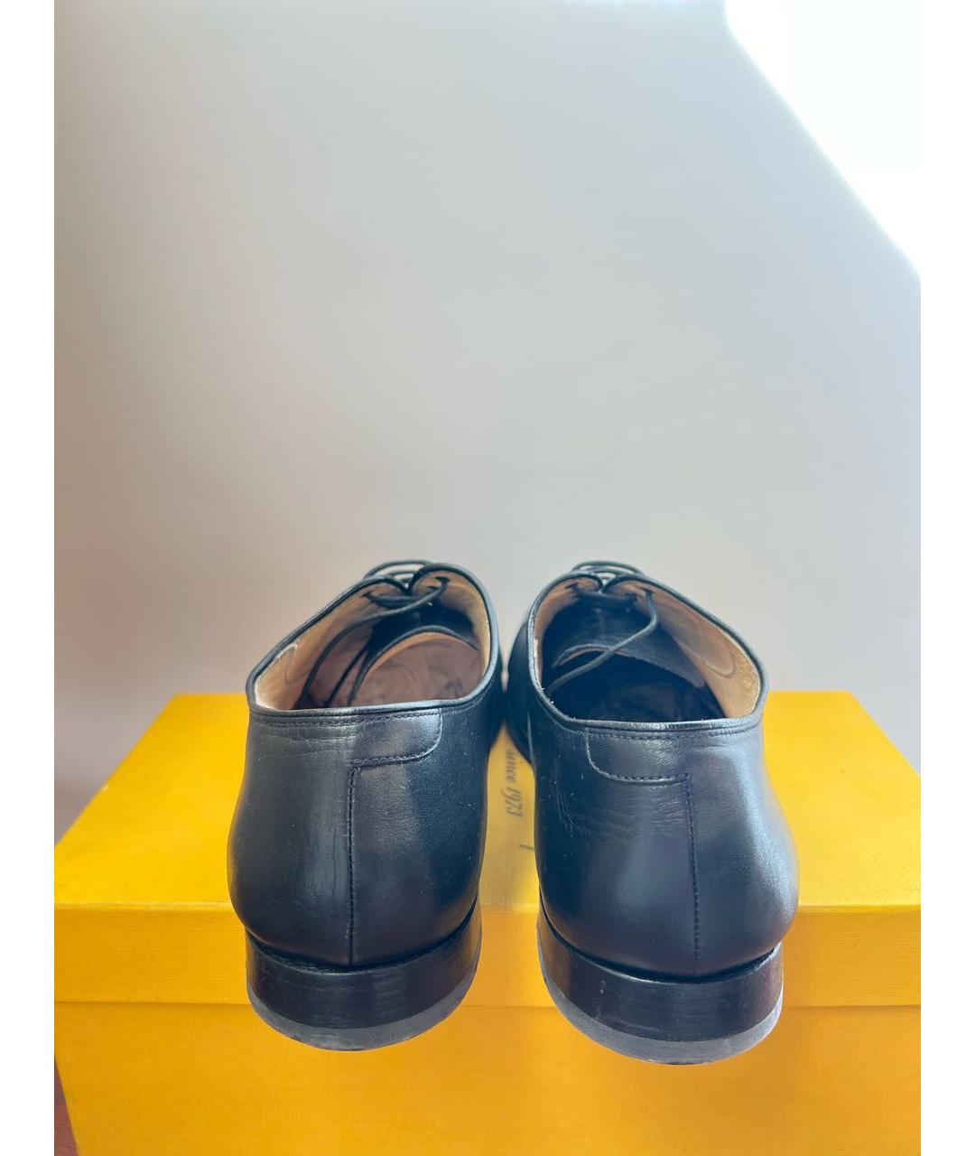 DOUCAL'S Черные кожаные низкие ботинки, фото 4