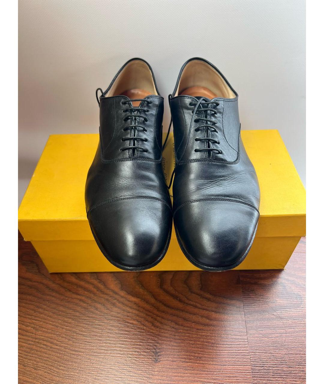 DOUCAL'S Черные кожаные низкие ботинки, фото 2