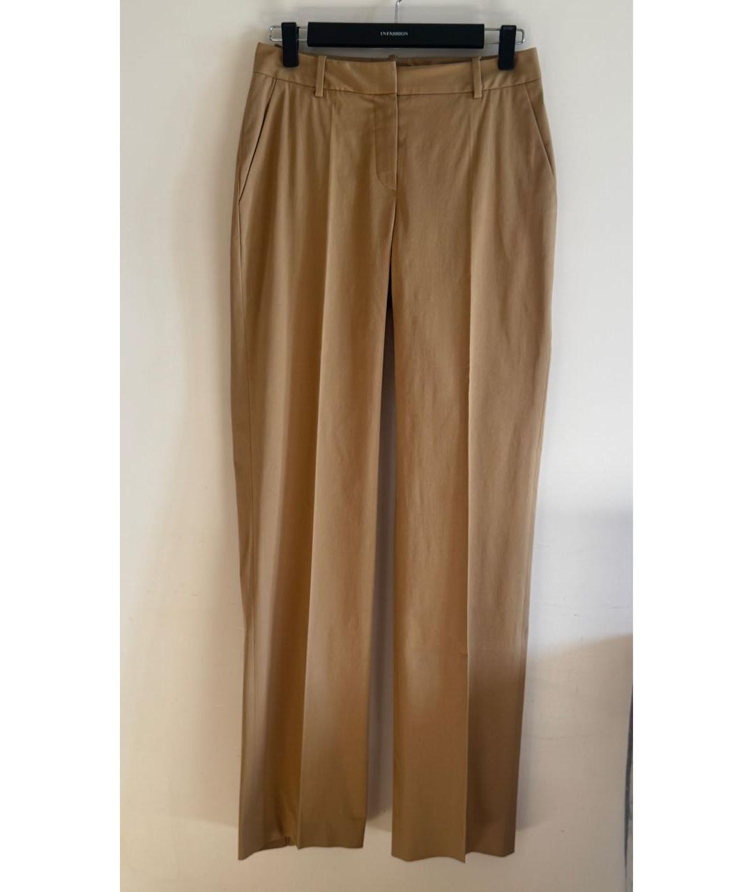 CHRISTIAN DIOR Горчичные хлопковые прямые брюки, фото 2