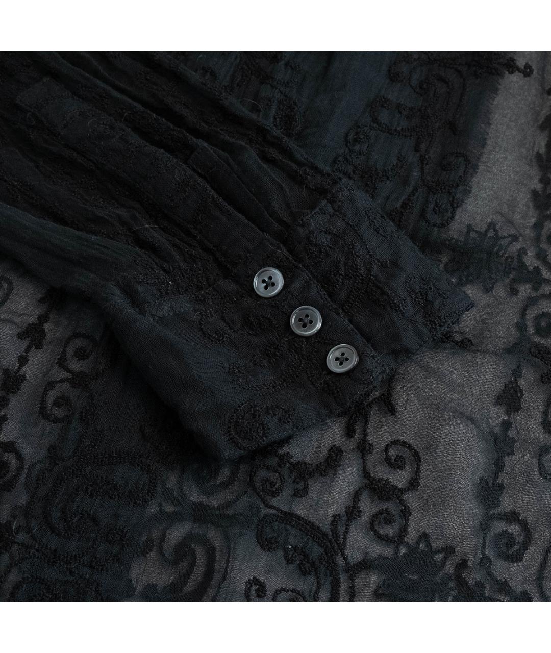 ANN DEMEULEMEESTER Черная шелковая блузы, фото 5