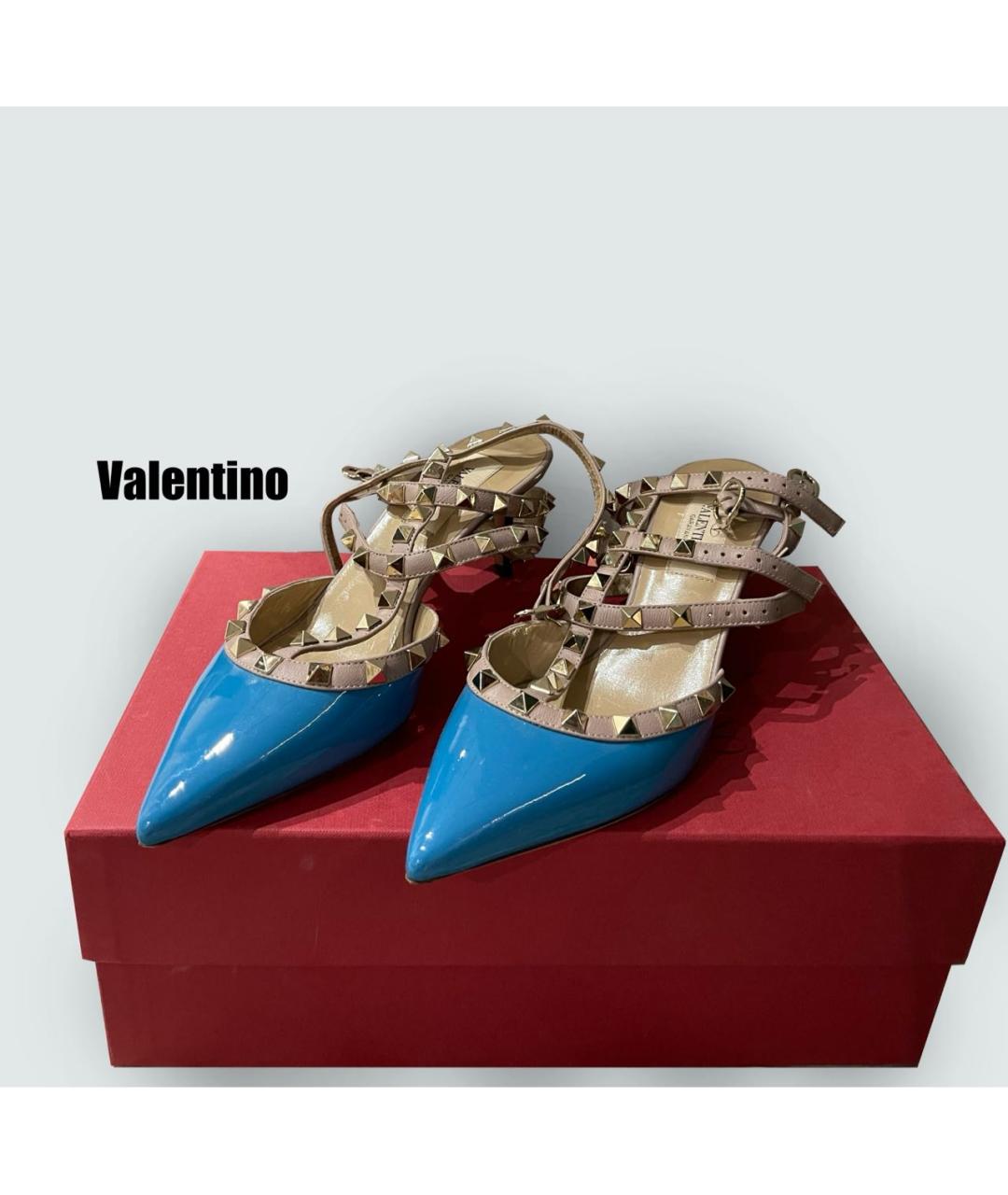 VALENTINO Синие туфли из лакированной кожи, фото 3