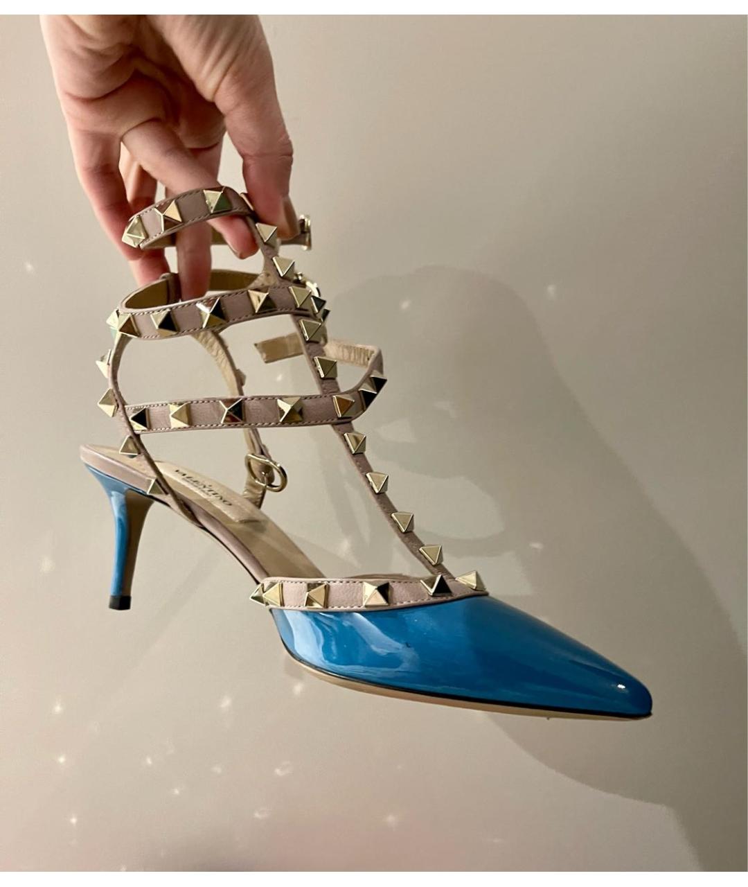 VALENTINO Синие туфли из лакированной кожи, фото 4