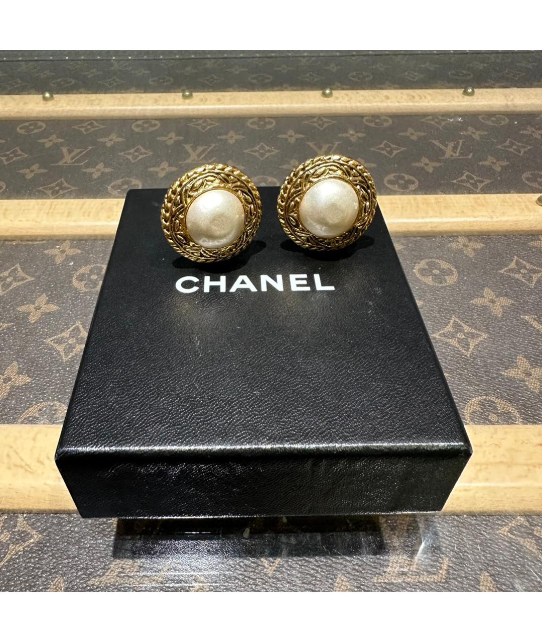 CHANEL PRE-OWNED Желтые серьги, фото 4