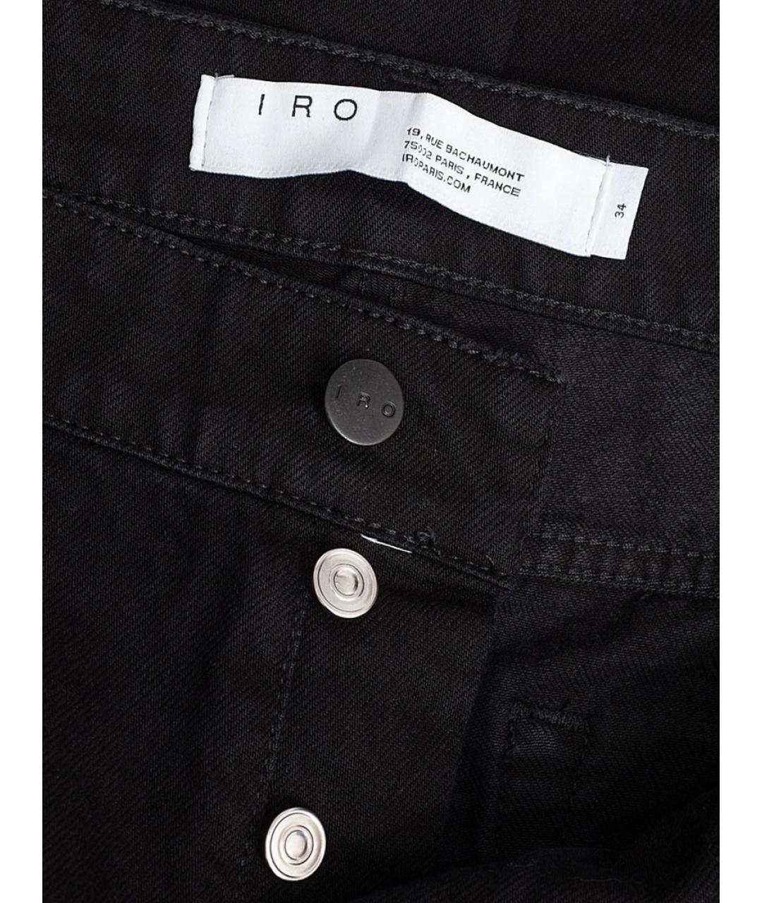 IRO Черные хлопковые прямые джинсы, фото 3