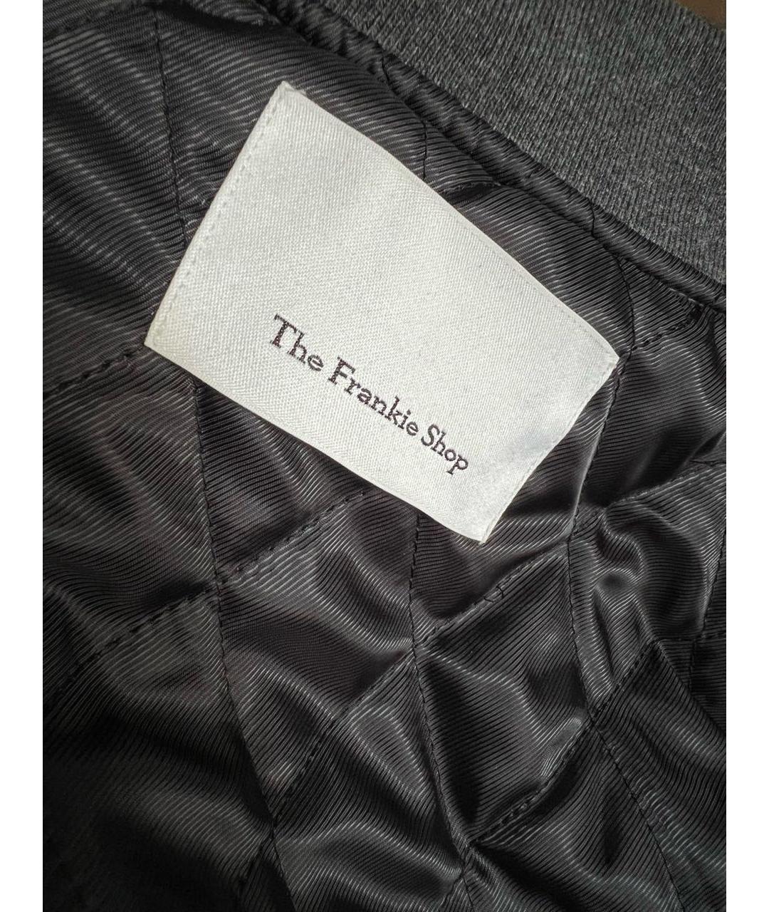 THE FRANKIE SHOP Серая куртка из экзотической кожи, фото 4