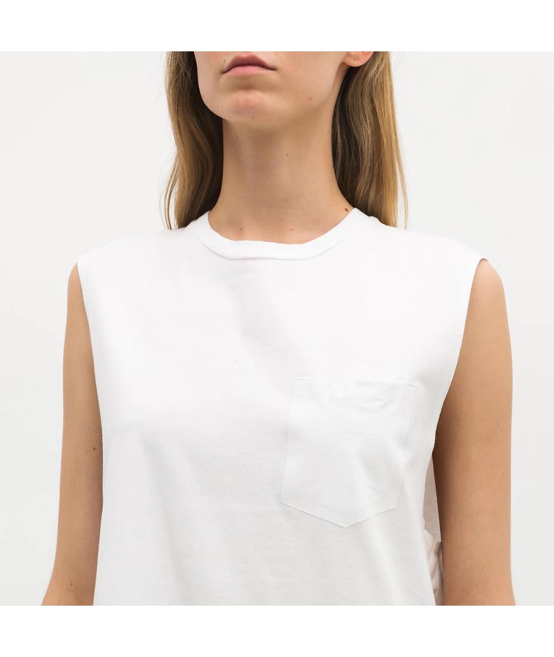 T BY ALEXANDER WANG Белая хлопковая майка, фото 7