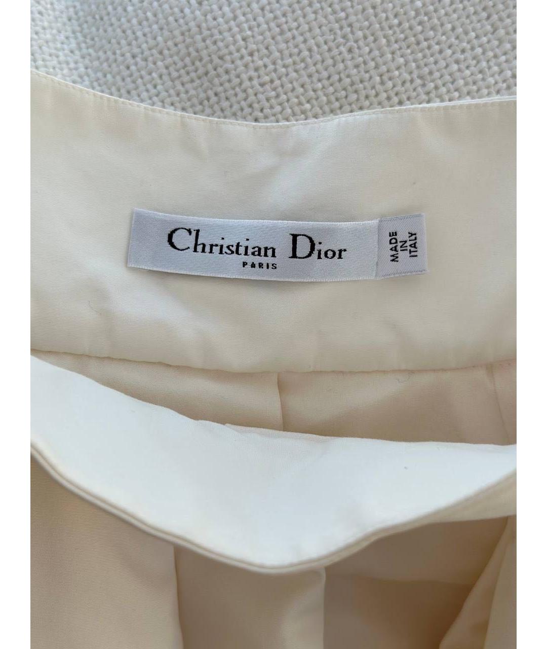 CHRISTIAN DIOR PRE-OWNED Бежевая хлопковая юбка миди, фото 3