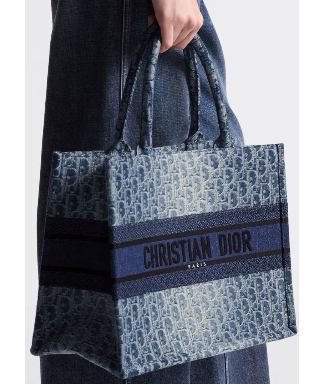 CHRISTIAN DIOR PRE-OWNED Синяя деним сумка тоут, фото 2