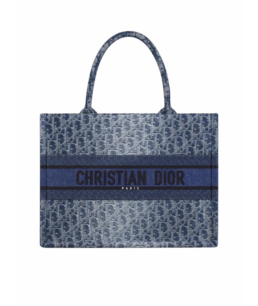CHRISTIAN DIOR PRE-OWNED Синяя деним сумка тоут, фото 1