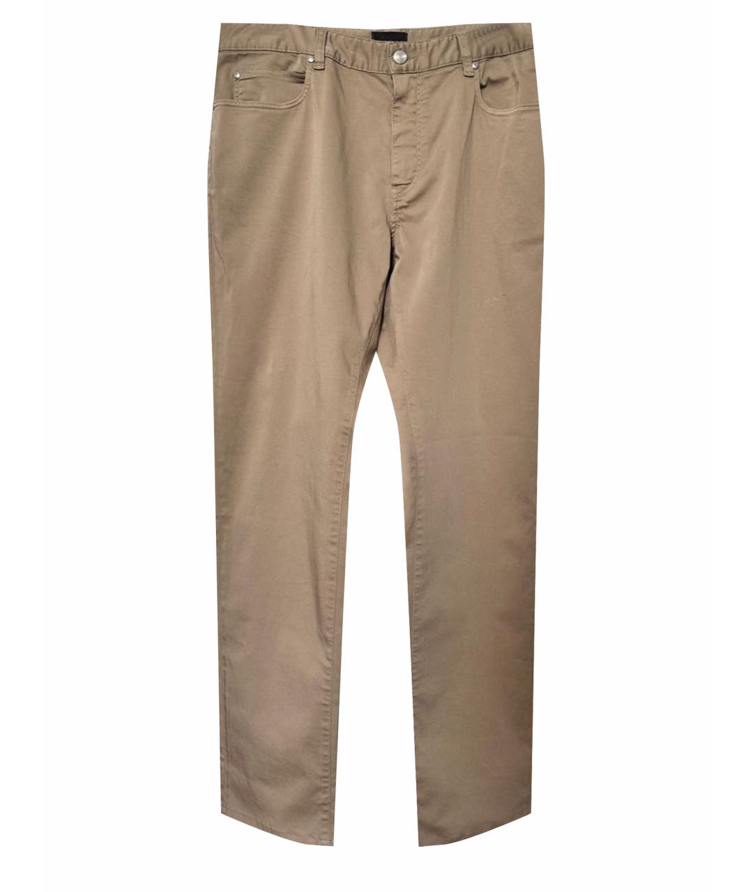 ZZEGNA Коричневые хлопко-эластановые брюки чинос, фото 1