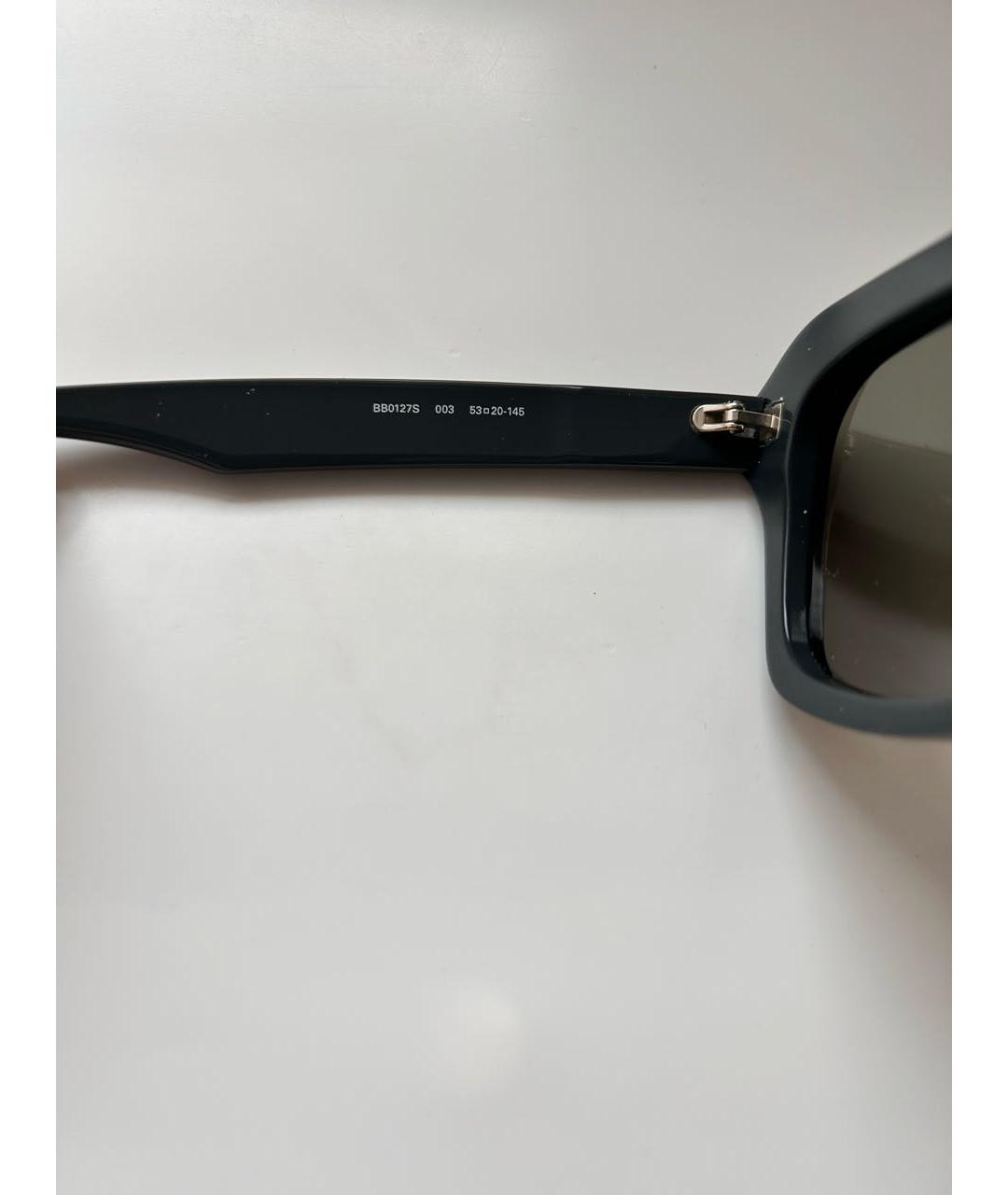 BALENCIAGA Антрацитовые пластиковые солнцезащитные очки, фото 4