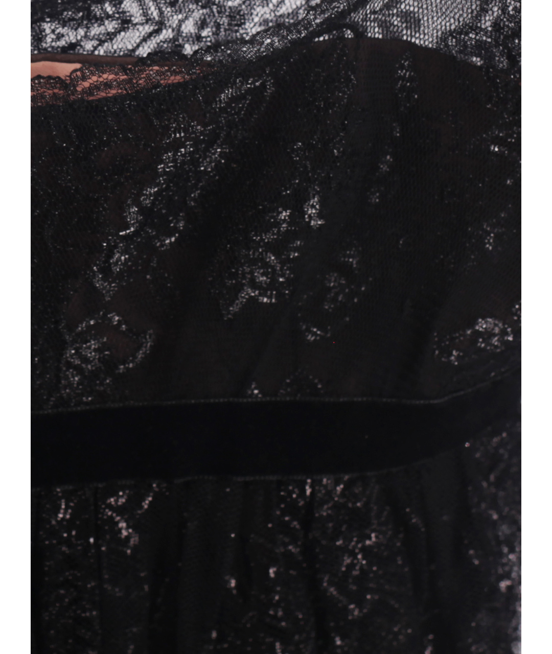 MARCHESA NOTTE Черное шелковое повседневное платье, фото 4