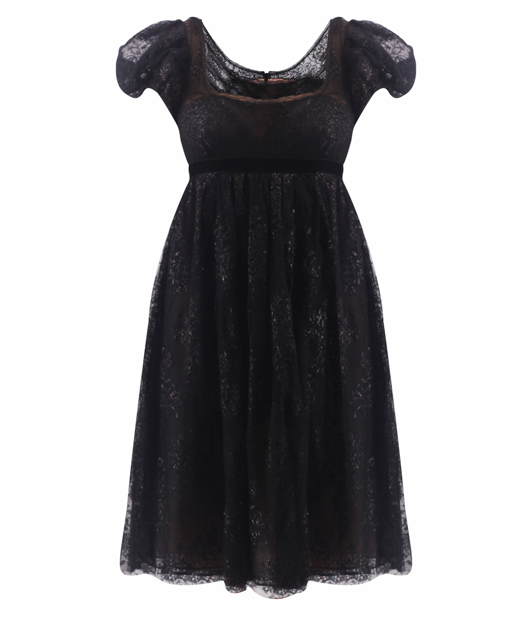 MARCHESA NOTTE Черное шелковое повседневное платье, фото 1