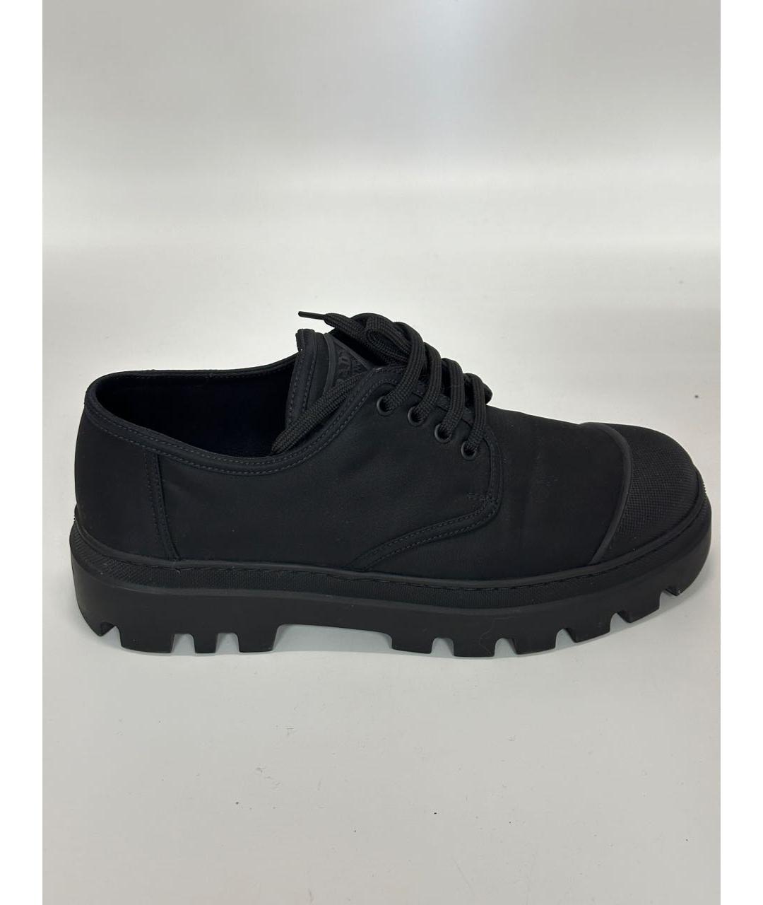 PRADA Черные синтетические низкие ботинки, фото 6