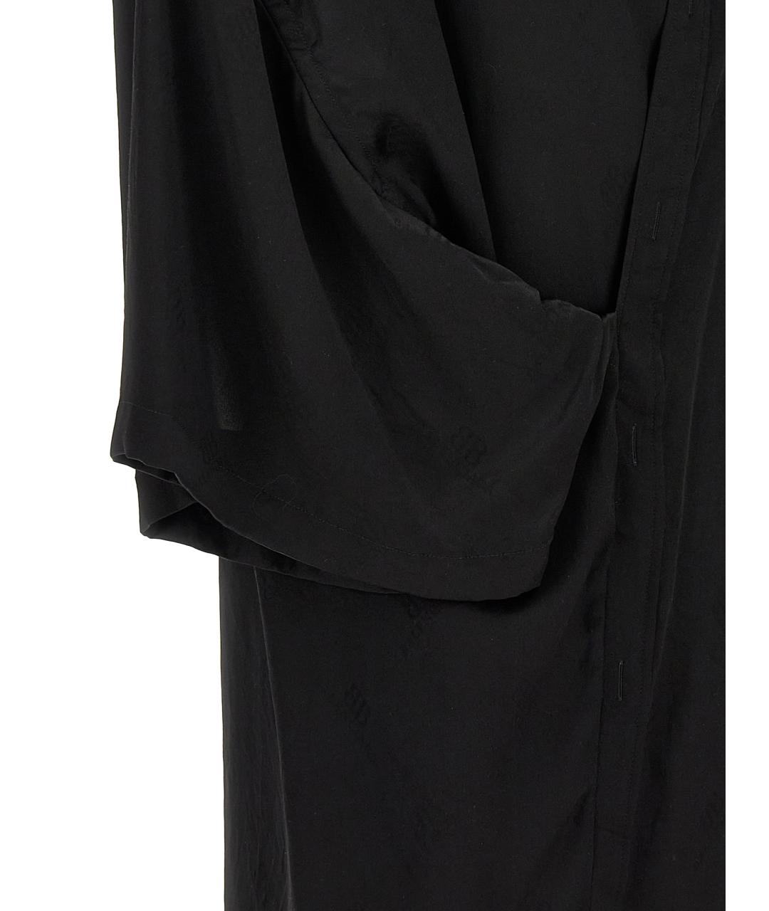 BALENCIAGA Черная шелковая блузы, фото 4