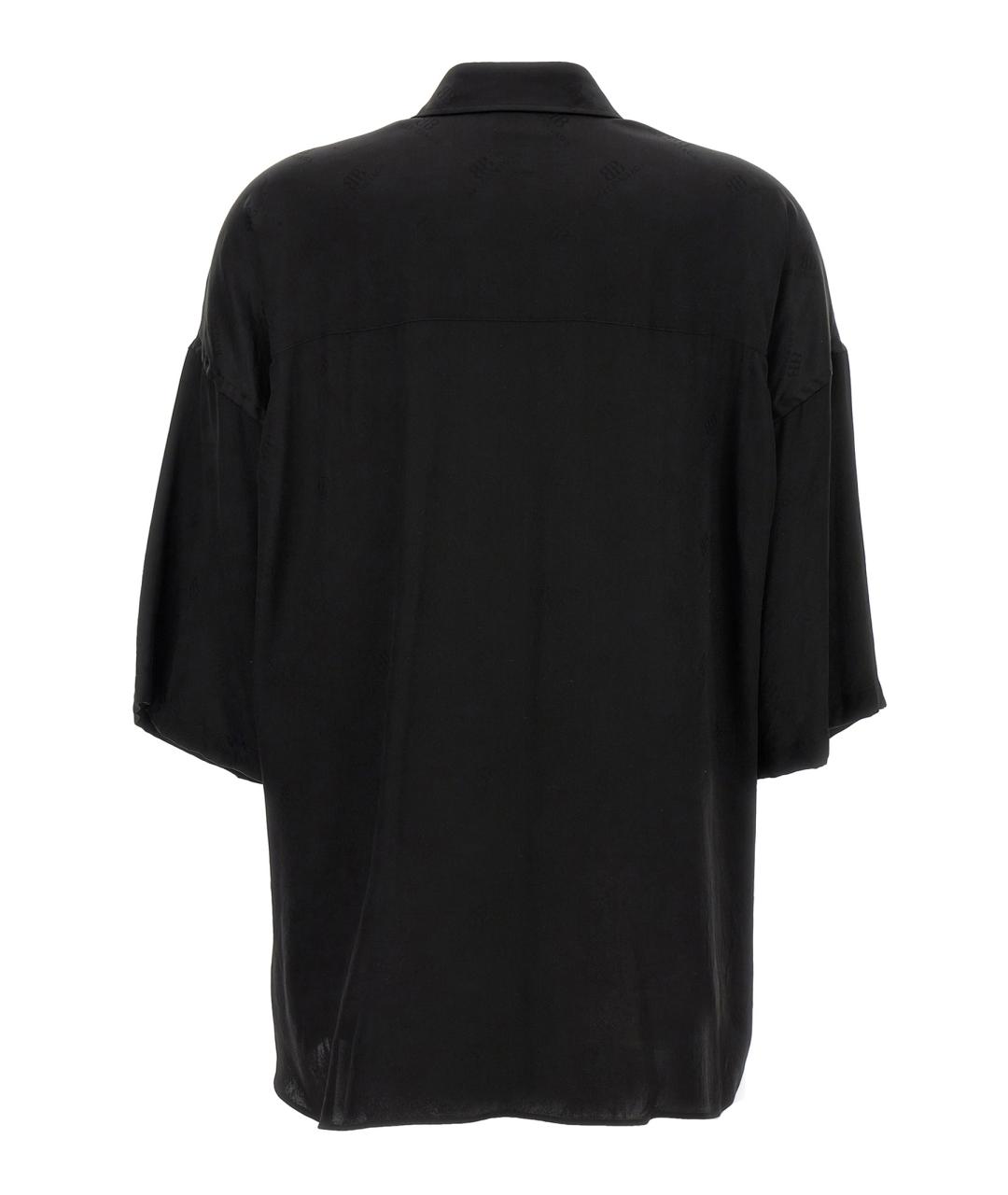 BALENCIAGA Черная шелковая блузы, фото 2